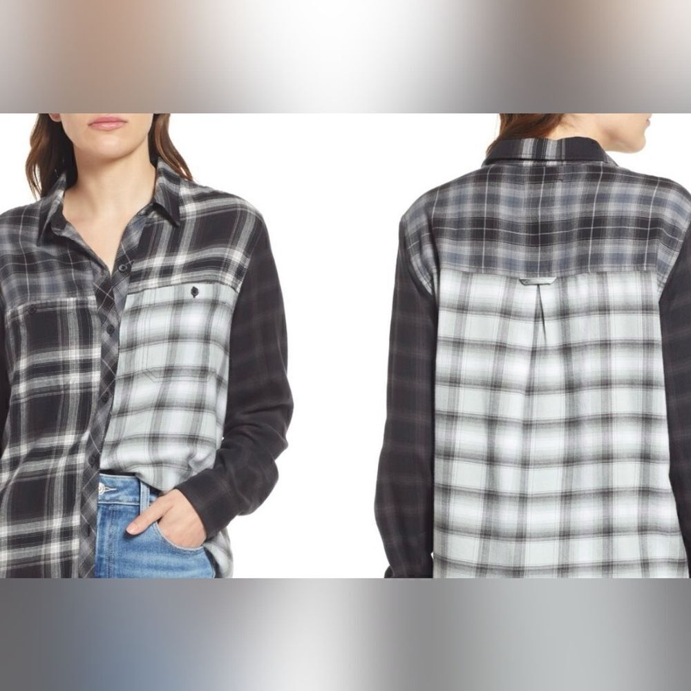 Rails Brando Mixed Plaid Button-Up Shirt Size XS